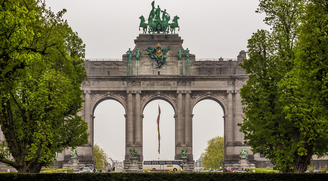 20130426 - BRUSSELS, BELGIUM: Illustration picture shows the Arch of Triumph at the Jubelpark / Cinquantenaire in Brussels on Friday 26 April 2013. BELGA PHOTO SISKA GREMMELPREZ