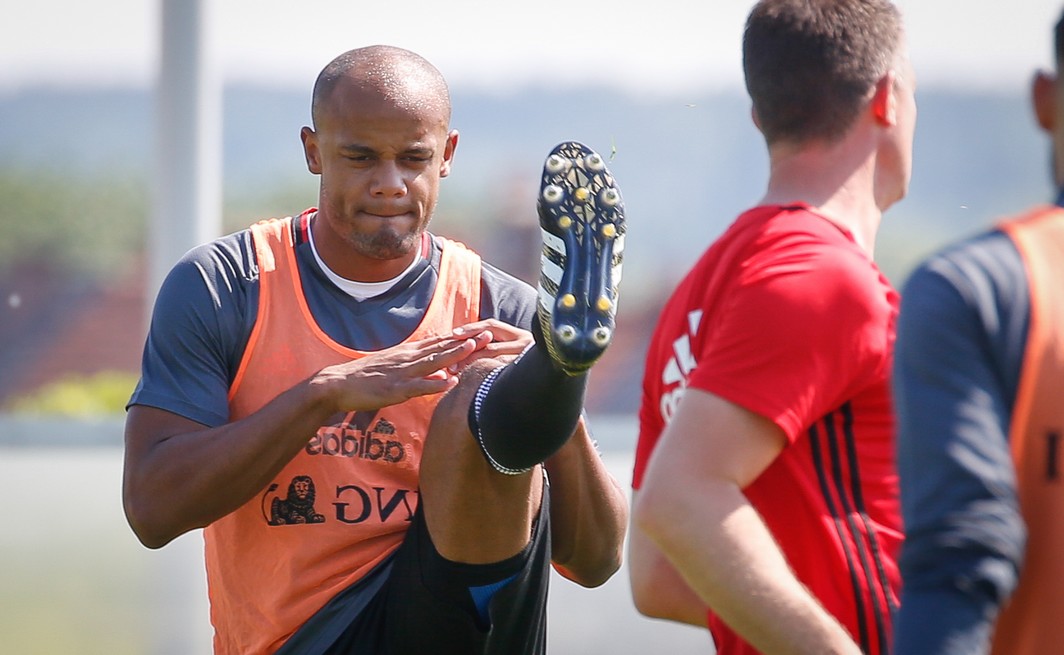 Belgium's Vincent Kompany pictured during a training of Belgian national soccer team Red Devils, Friday 02 June 2017, at the Belgian Football Center in Tubize. Belgium plays a friendly game against Czech Republic on 05 June and a World Cup 2018 qualifier in Estonia. BELGA PHOTO BRUNO FAHY