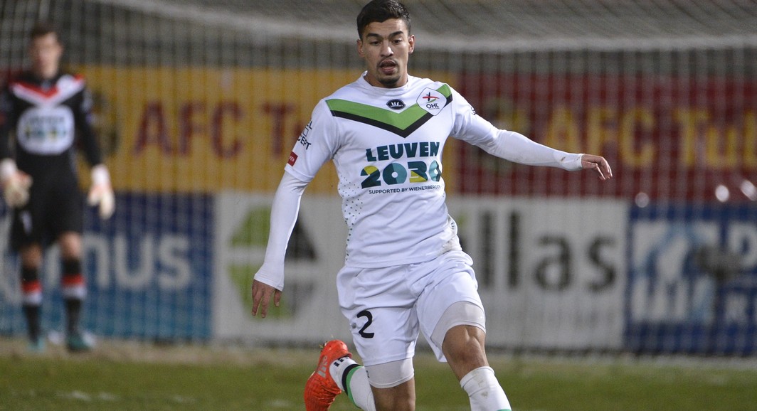OHL's Soufiane El Banouhi pictured during the Proximus League match of D1B between Tubize and OH Leuven, in Tubize, Saturday 03 December 2016, on day 18 of the Belgian soccer championship, division 1B. BELGA PHOTO NICOLAS LAMBERT