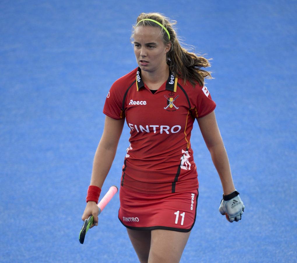 20150826 - LONDON, UNITED KINGDOM: Belgium's Joanne Peeters pictured during a hockey game between Belgium's Red Panthers and The Netherlands at the women's EuroHockey Championships 2015 during the Group stage of group A, Wednesday 26 August 2015, in London, United Kingdom. BELGA PHOTO DIRK WAEM