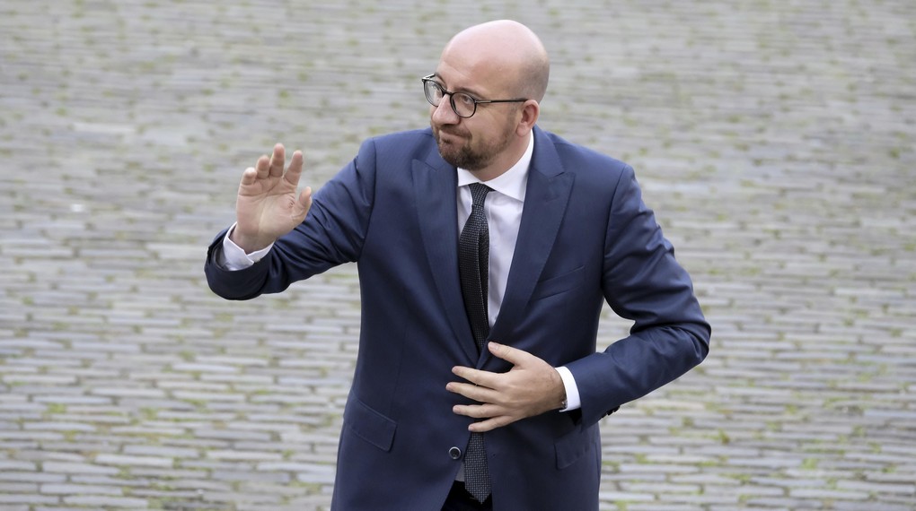 Belgian Prime Minister Charles Michel pictured during the Te Deum mass, on the occasion of Today's Belgian National Day, at the Saint Michael and St Gudula Cathedral (Cathedrale des Saints Michel et Gudule / Sint-Michiels- en Sint-Goedele kathedraal) in Brussels, Friday 21 July 2017. BELGA PHOTO NICOLAS MAETERLINCK