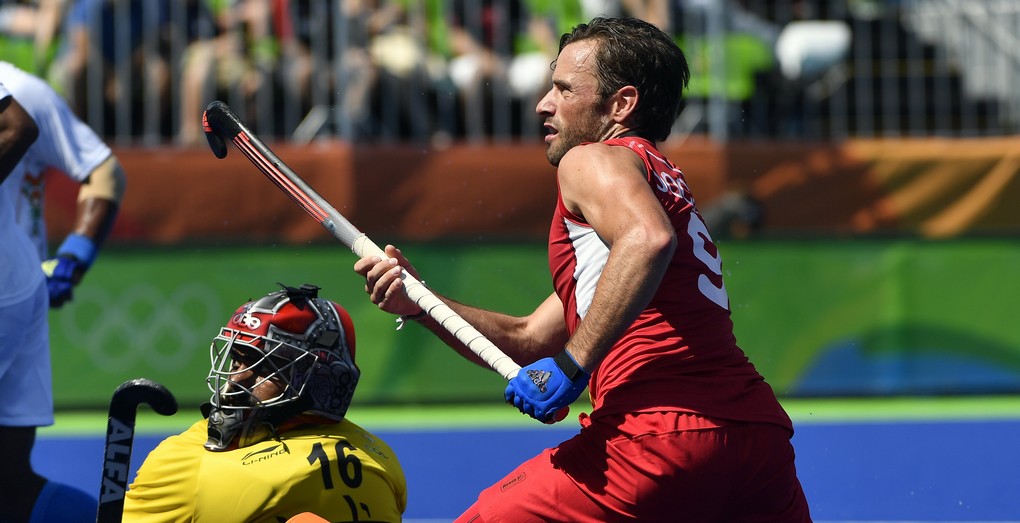 Belgian hockey player Sebastien Dockier pictured in action during the game between Belgium Red Lions and India, a quarter final game in the men's field hockey competition at 2016 Olympic Games, Sunday 14 August 2016, in Rio de Janeiro, Brazil. BELGA PHOTO ERIC LALMAND