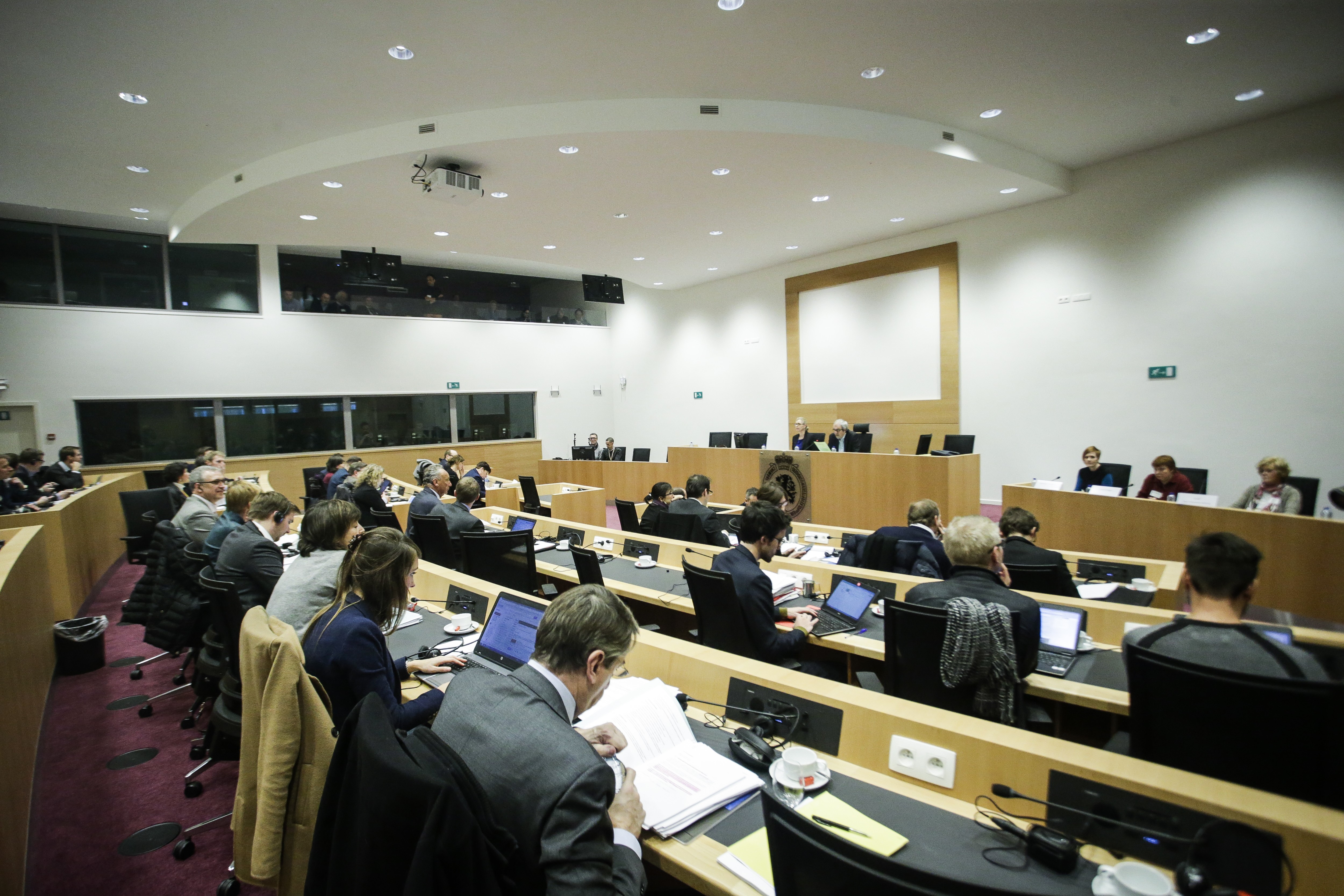 Illustration picture shows a session of the parliamentary inquiry commission on the plea agreement, at the federal parliament, in Brussels, Wednesday 11 January 2017. This commission inquires the circumstances which led to the approbation and the application of the law of 14 April 2011 on the plea agreement. BELGA PHOTO THIERRY ROGE