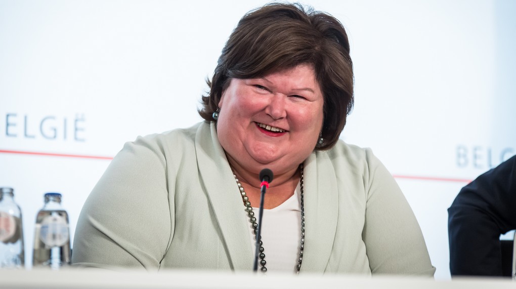 Minister of Health and Social Affairs Maggie De Block pictured during a press conference regarding the reach of an agreement on the federal budget, Wednesday 26 July 2017 in Brussels. BELGA PHOTO AURORE BELOT