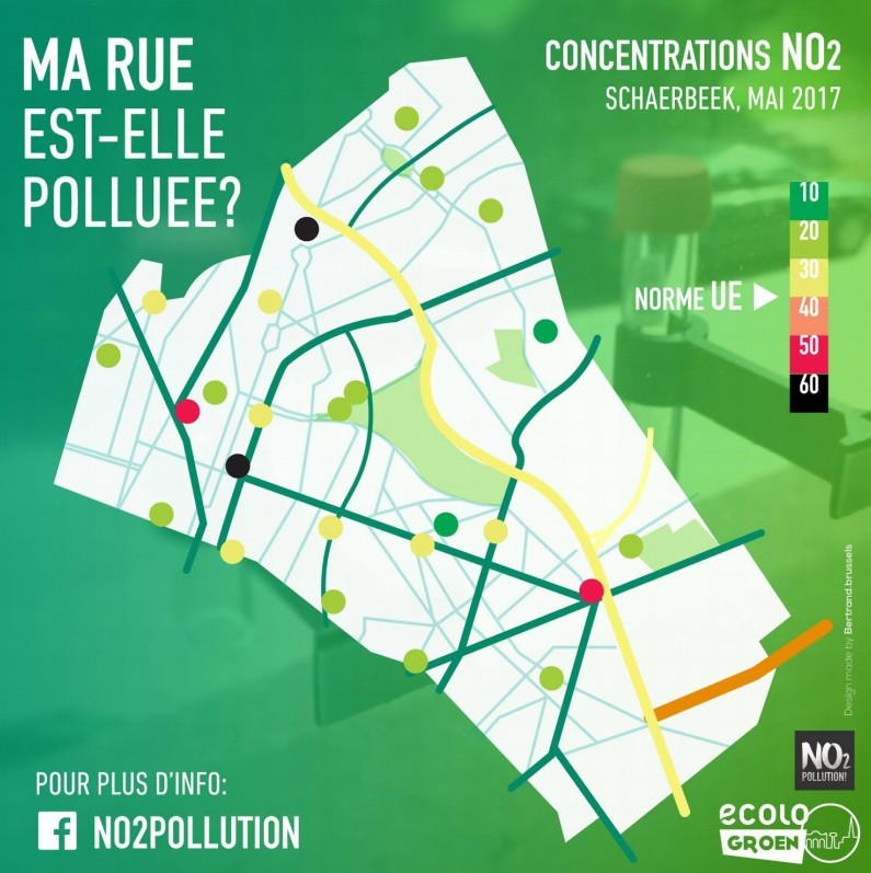 Pollution - Ecolo Groen - Schaerbeek - Mai 2017