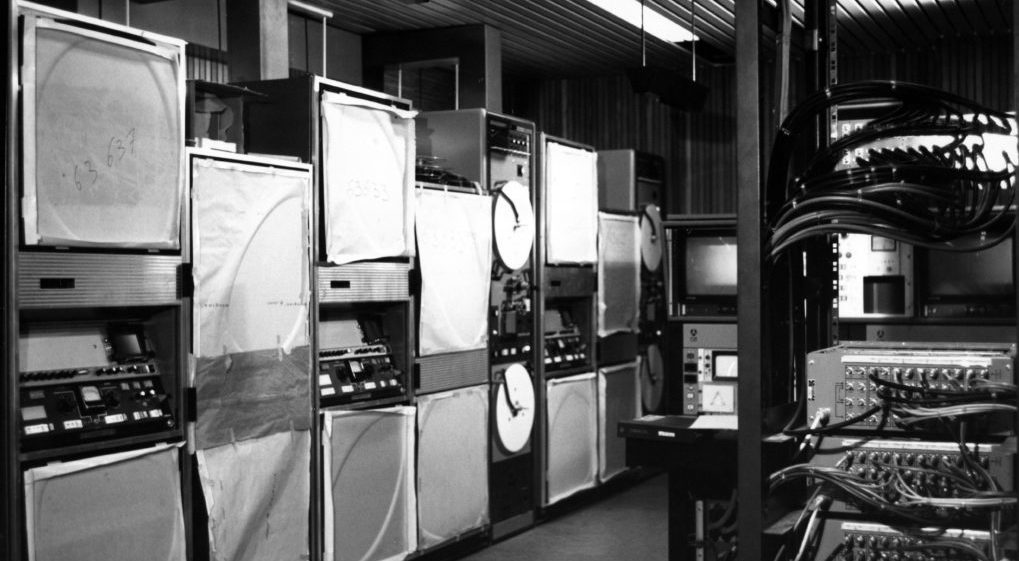 19740102 - BRUSSELS, BELGIUM (FILE) : This file picture dated 2 January 1974 is about the setting of RTB-BRT new control room. The control room was at Brussels. On the picture : equipments of the control room. BELGA PHOTO ARCHIVES