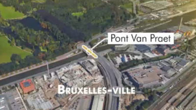 Pont Van Praet: un accident avec un camion provoque des ralentissements de circulation