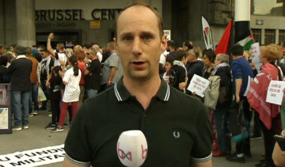 Rassemblement devant la gare Centrale pour dénoncer la situation à Gaza - BX1