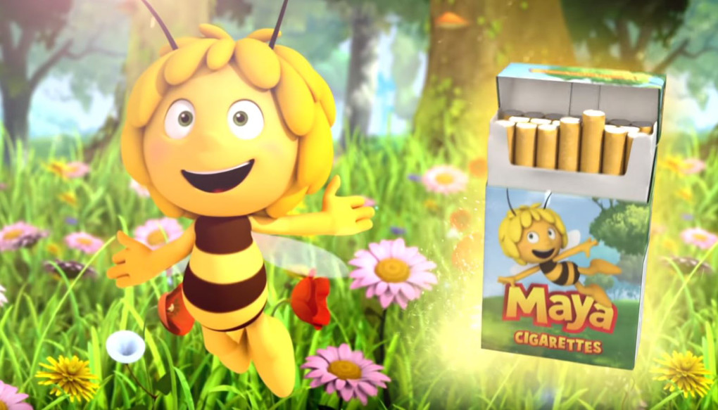 Grâce à Maya l'abeille, les cigarettes deviennent aussi l'amie des enfants! "Mayalight", la nouvelle campagne choc de Greenpeace - BX1