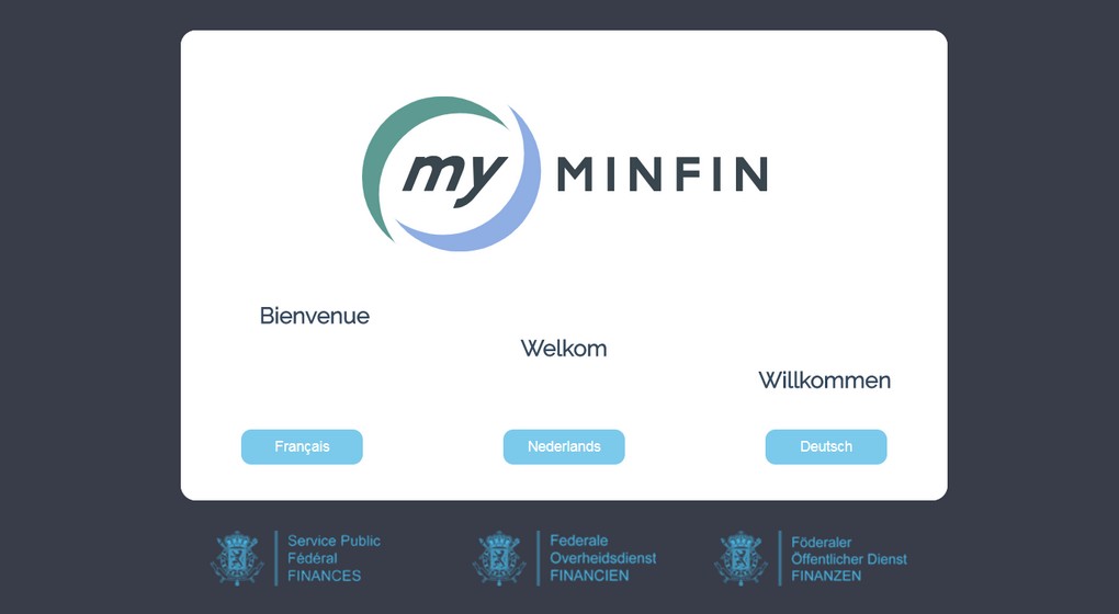 Page Accueil Tax on Web My Minfin - SPF Finances
