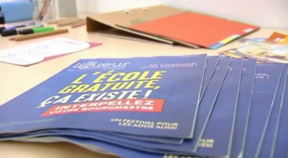 École gratuite - Conférence de presse Ligue des Familles - BX1