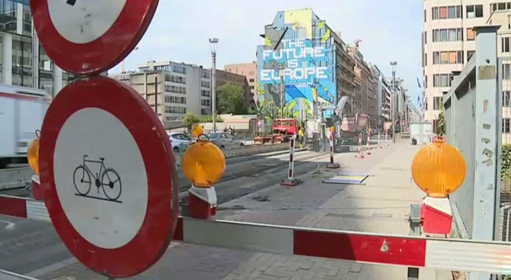 Travaux Rue de la Loi 22072019 - Pont Etterbeek - BX1