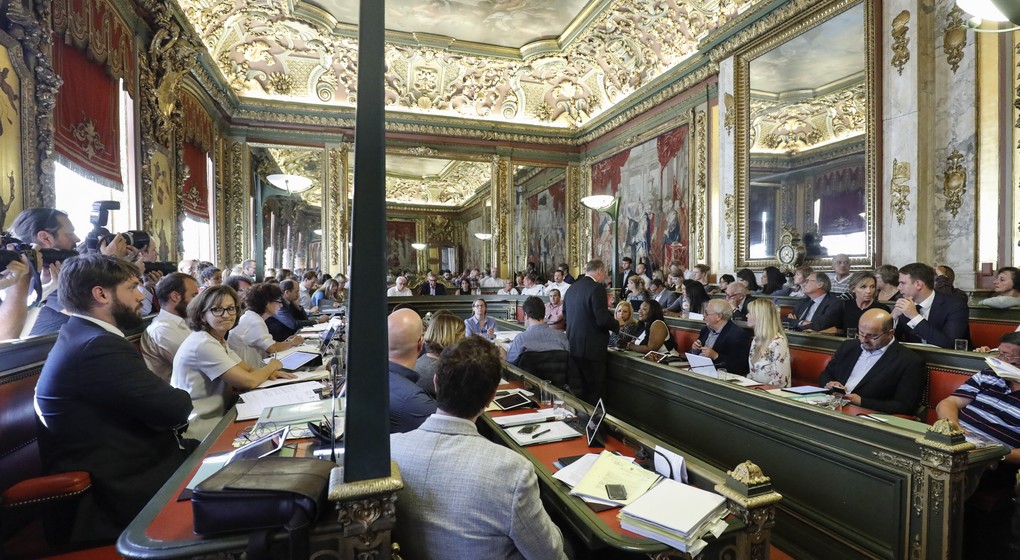 Salle du Conseil Communal - Ville de Bruxelles 2016 - Belga Thierry Roge