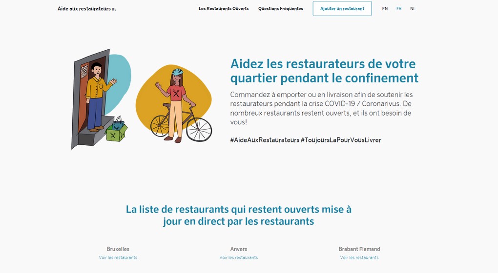 Site web - Aide aux restaurateurs