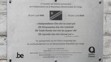 Ixelles : la plaque pour les 60 ans de l’indépendance du Congo contient plusieurs erreurs en néerlandais