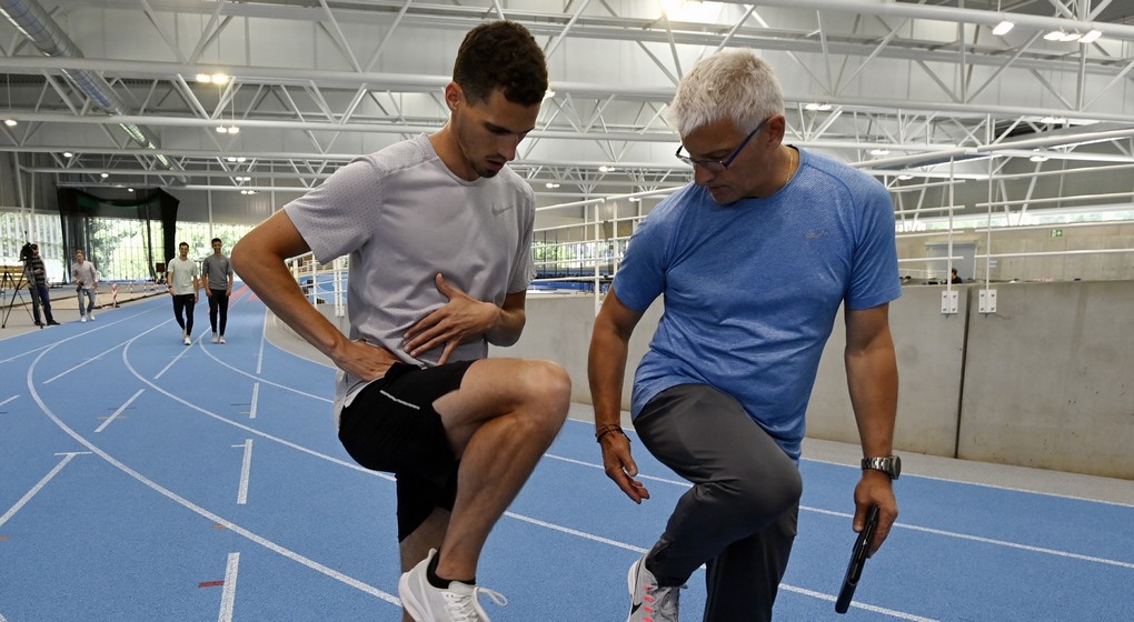 Kevin Borlée Guy Ontanon Entraînement Louvain-la-Neuve - Belga Eric Lalmand