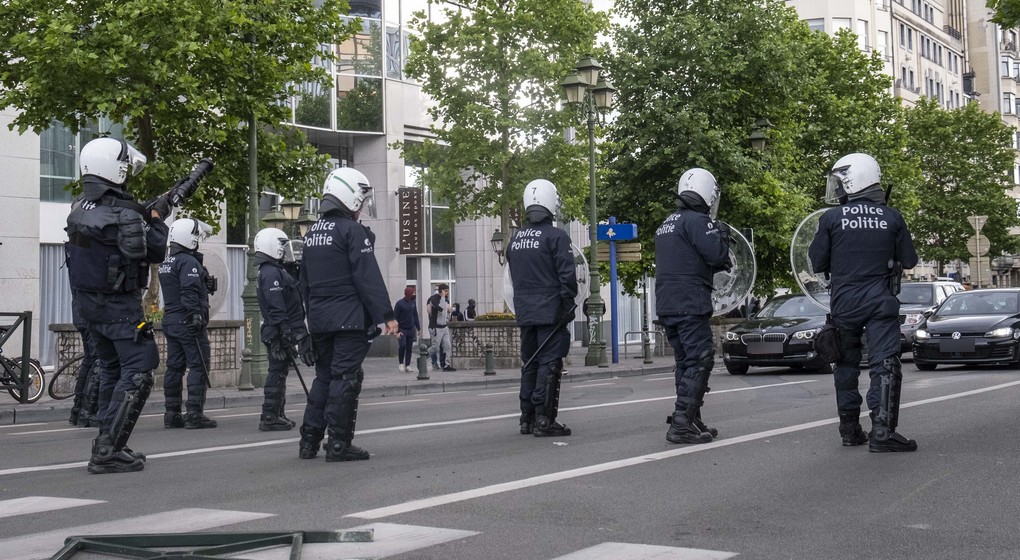 Manifestation Bruxelles Police 07062020 - Belga Paul Henri Verlooy
