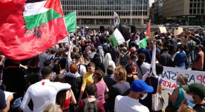 Manifestation Pro-Palestine Place du Trône Bruxelles - Belga Antony Gevaert