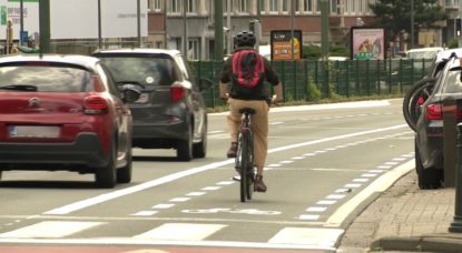 Cycliste Piste Cyclable Boulevard Louis Schmidt Etterbeek - Capture BX1