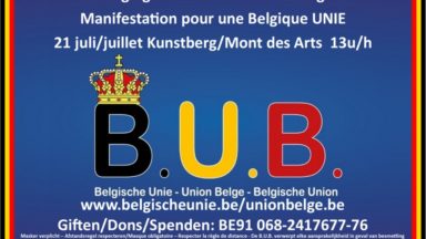 Le mouvement pour une Belgique unie manifestera mardi jour de la fête nationale
