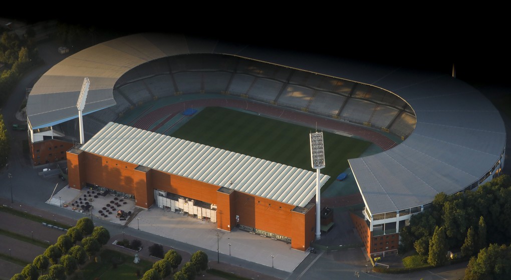 Stade Roi Baudouin vide Vue aérienne - Belga Thierry Roge