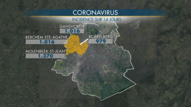Les communes du Nord-Ouest de Bruxelles sont les plus touchées par la pandémie
