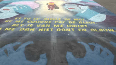 Woluwe-Saint-Pierre : l’artiste Tierceline signe une fresque contre les violences faites aux femmes