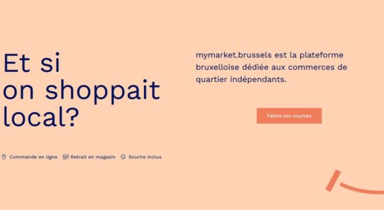 Affiche Mymarket.brussels - Shopping Commerce local