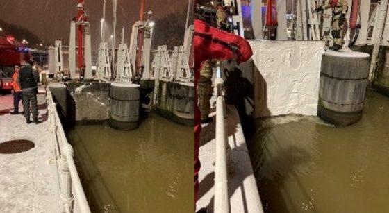 Écluse Molenbeek Bloquée Canal - Pompiers de Bruxelles