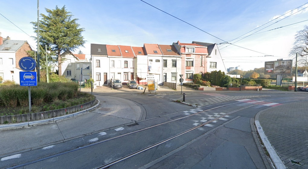 Tram Dansaertlaan Brusselsstraat Berchem Dilbeek - Capture Google Street View