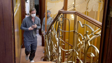 Après les Musées royaux des Beaux-Arts, Brad Pitt a aussi visité le Musée Horta