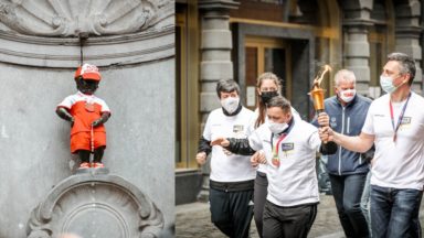 Manneken-Pis et la Flamme de l’Espoir pour lancer les Special Olympics Belgium à Bruxelles