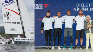 Des Bruxellois brillent sur les flots : le bateau Be.Brussels vainqueur d’étape au Tour Voile