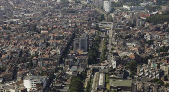 Vue aérienne des quartiers Belgica et Simonis Molenbeek - Belga THierry Roge
