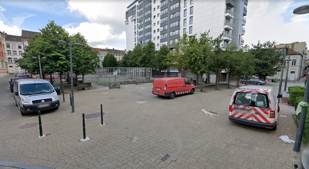 Place de la Querelle Bruxelles Marolles - Capture Google Street View