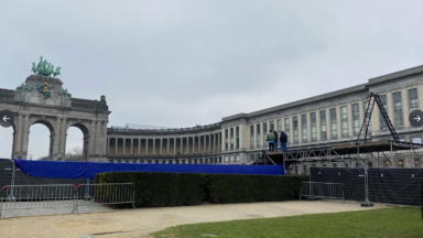 Stromae tourne un clip au Cinquantenaire