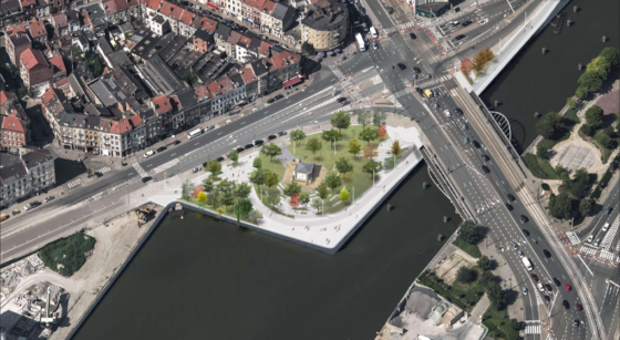 Plan de réaménagement de la place du Monument au travail - Photo: Ville de Bruxelles