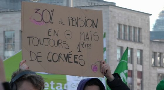 Manifestation Syndicats CSC FGTB 8 Mars Droits des Femmes - Capture BX1
