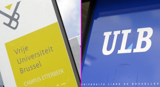 Montage Logos ULB VUB - Belga Benoit Doppagne