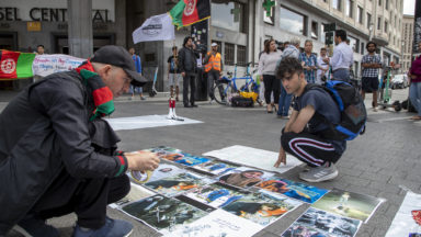 Une quarantaine d’Afghans ont manifesté contre le régime taliban à Bruxelles