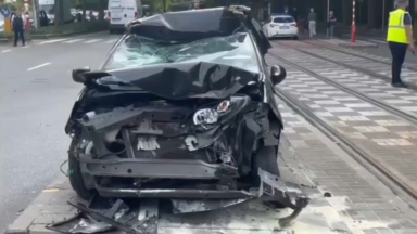 Schaerbeek : une collision entre un tram et une voiture fait une blessée