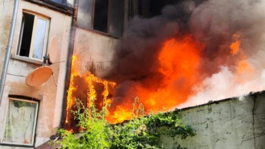 Schaerbeek : impressionnant incendie dans une arrière maison rue de Potter