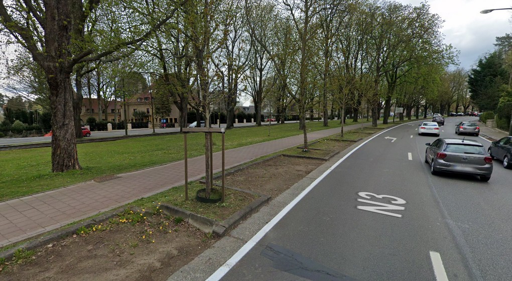 Piste cyclable Avenue de Tervueren - Google Street View