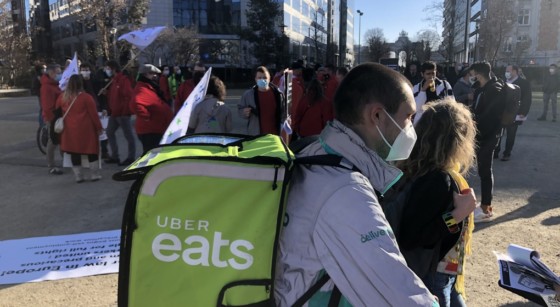 Livreur Uber Eats Deliveroo Manifestation - Belga Nils Quintelier