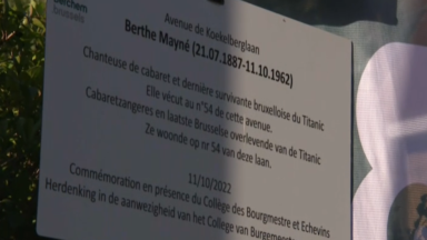 Titanic: inauguration d’une plaque commémorative à Berchem-Sainte-Agathe