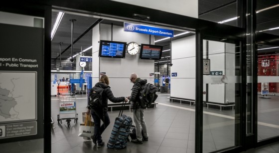 Grève Gare SNCB Aéroport Brussels Airport Zaventem - Belga Hatim Kaghat