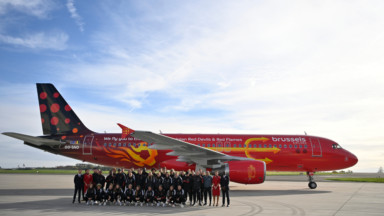 Brussels Airlines présente son nouvel avion sur le thème du football