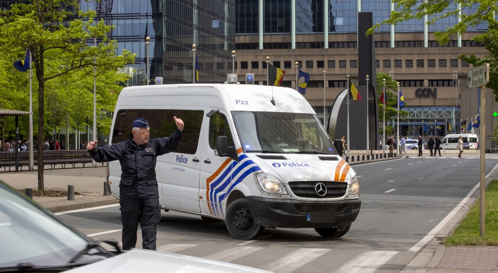 Police devant la gare de Bruxelles Nord - Belga Hatim Kaghat