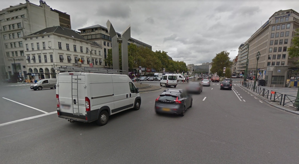 Rond-Point Porte de Namur - capture Google Street View