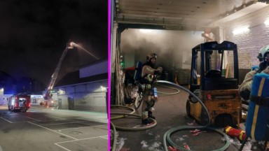 Incendie dans un atelier à Anderlecht : une machine en feu
